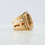 Anillo Virgen De Guadalupe 12.35 g / T9 1/2 Dos Oros Amarillo Blanco 18K