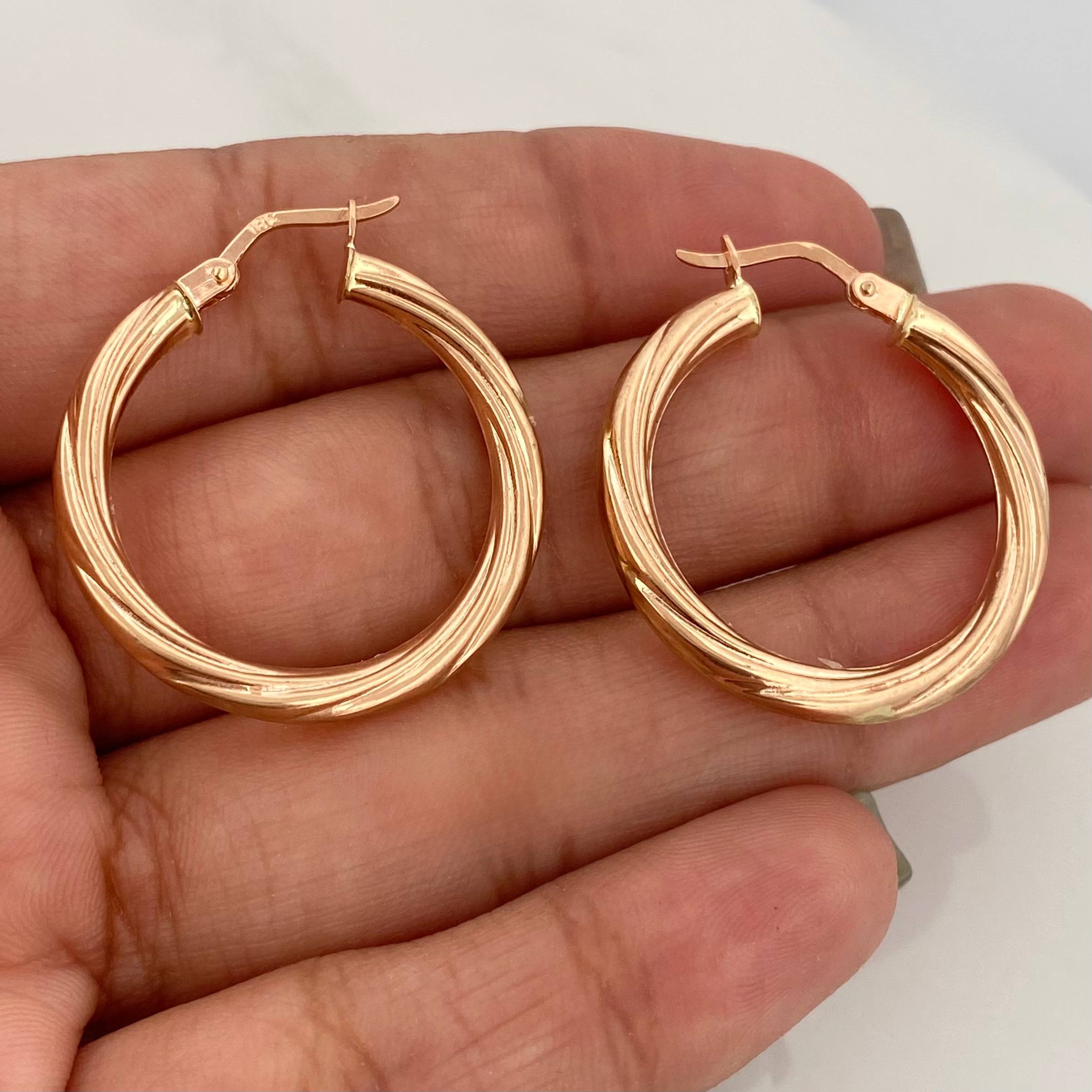 Candongas Mary 2.7 g / 2.9 cm Oro Rosa 18K