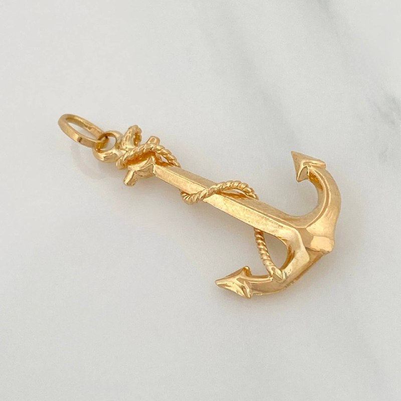 Dije Ancla Lazo 2.1 g / 3.4 cm Oro Amarillo 18K