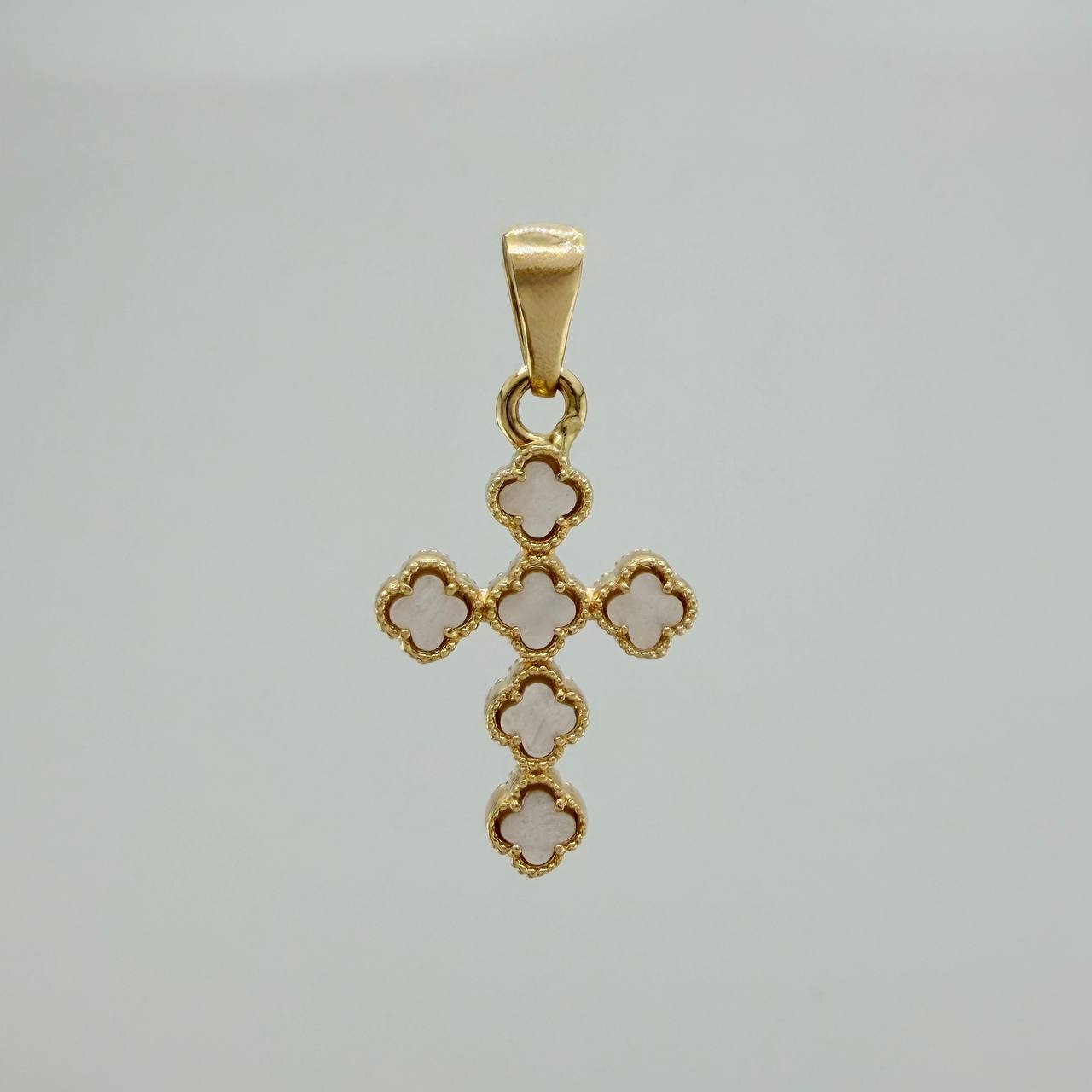 Dije Cruz Trebol 3.25 g / 3.3 cm Oro Amarillo 18K