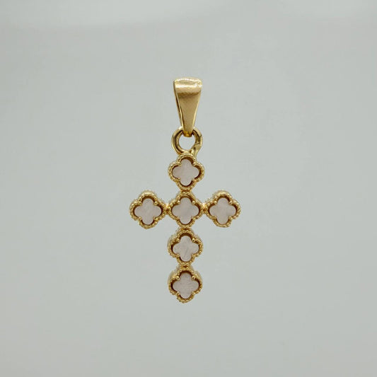 Dije Cruz Trebol 3.25 g / 3.3 cm Oro Amarillo 18K