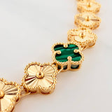 Pulso Trebol Diamantado 8.35 g / 18 cm / 7.25 mm Oro Amarillo 18K