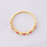 Anillo Corazones Intercalados 1.35g / T7 3/4 Oro Amarillo 18K