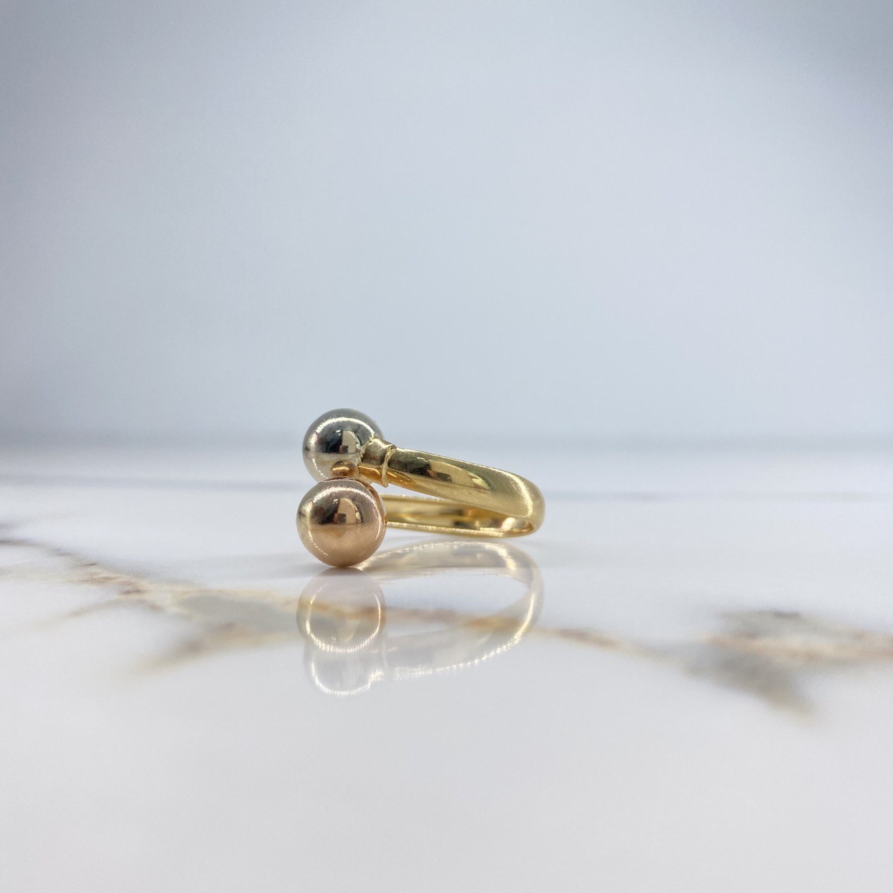 Anillo Tu Y Yo 2.25gr / T9 / 8mm Tres Oros &