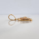 Dije Herradura Caballo 2.55 g / 2.5 cm Dos Oros Amarillo Blanco 18K