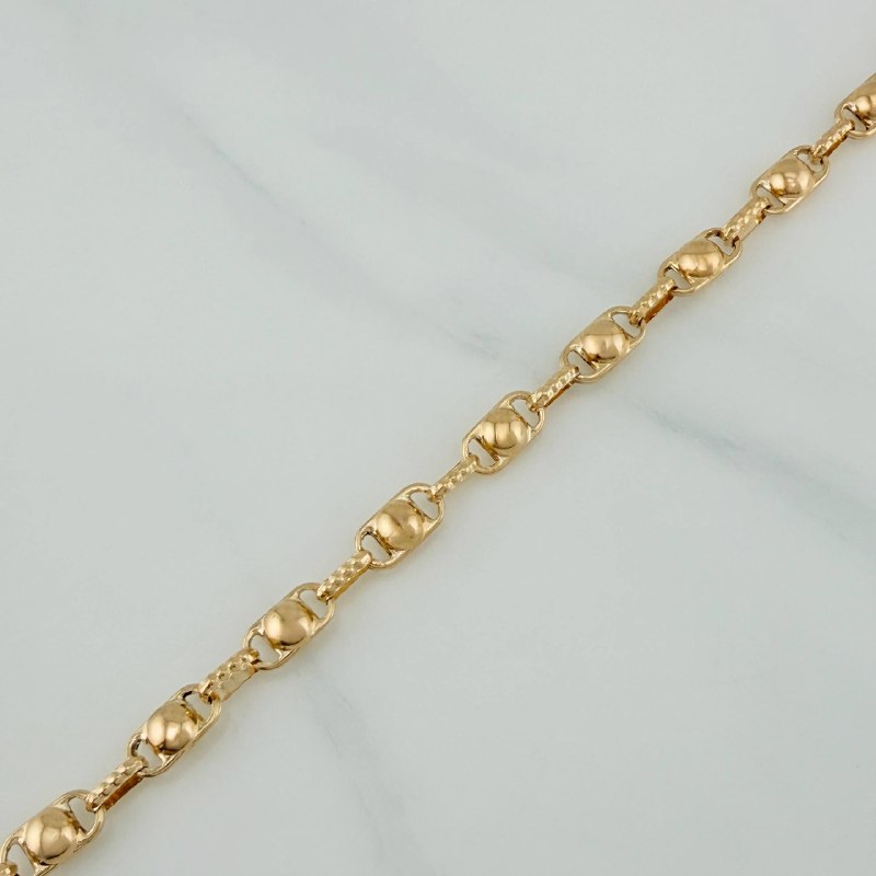 Pulso Rustico Burbujas 5.1 g / 20.5 cm / 4.45 mm Oro Amarillo 18K