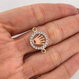 Herraje Corona 1.7 g / 2.2 cm Tres Oros 18K