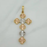 Dije Cruz Trebol 7.3 g / 6.1 cm Tres Oros 18K