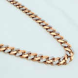 Cadena Cubana 27.5 g / 61.4 cm / 6.5 mm Oro Rosa 18K