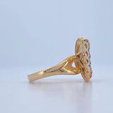 Anillo Mariposa Monarca 4.55gr / T7 1/4 / Dos Oros Amarillo Blanco 18K &