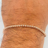 Pulso Ice 4.1gr / 18cm / Dos Oros Blanco Rosa +4 14K Italy &