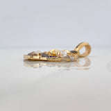Dije Pato Inspirado 7.6 g / 4 cm Dos Oros Amarillo Blanco 18K