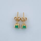 Topos Cuatro Garras Esmeralda 1gr / Oro Amarillo 18K +