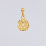 Dije Circulo Letra A 0.4g / 1.5cm Oro Amarillo 18K