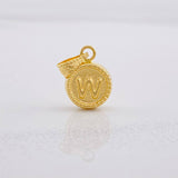 Dije Circulo Letra W 0.45g / 1.5cm Oro Amarillo 18K