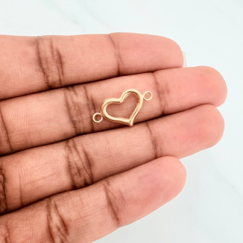 Herraje Silueta Corazón 0.95 g / 2.3 cm Oro Amarillo 18K