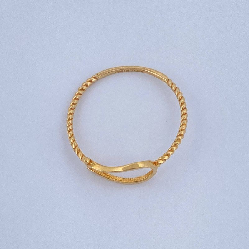 Anillo Arpa 0.75gr / T7 1/4 / Oro Amarillo 18K &