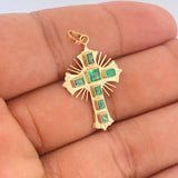 Dije Cruz Plana Aurora 1.8gr / 3.2cm / Oro Amarillo 18K $