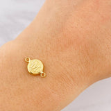 Herraje Circulo Letra M 0.35g / 1.5cm Oro Amarillo 18K