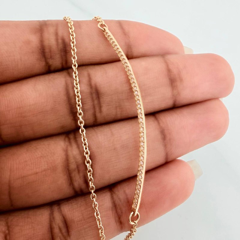 Cadena Media Luna Aro Seguido 4.1gr / 44.5cm / Oro Amarillo 18K