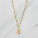 Set Cadena Lazo + Dije Virgen De La Medalla Milagrosa / 1,25 gr / 44.6 cm Oro Amarillo 18K