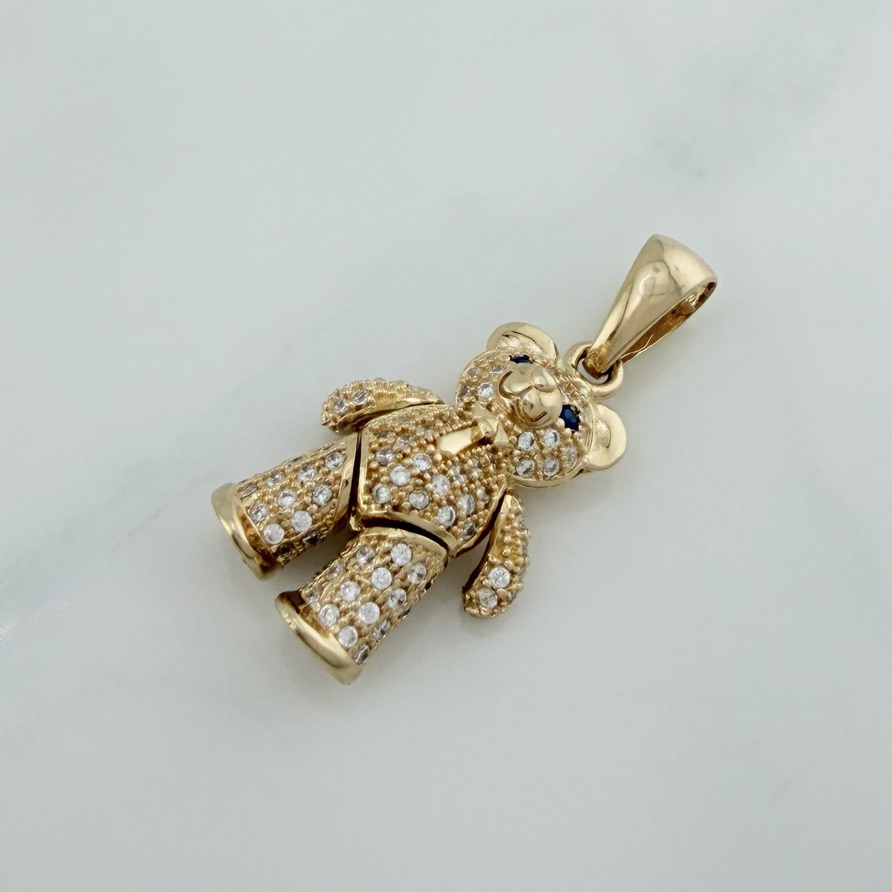 Dije Oso Articulado Corbata 4.75 g / 2.8 cm Oro Amarillo 18K