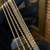 Cadena Escalera Plana 1,9gr / 50cm / 1,45mm Diamantada Tres Oros +3 &