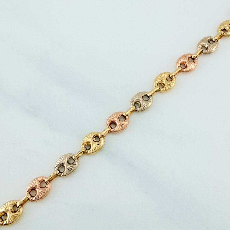 Tobillera Gc 6.25 g / 26.8 cm / 5.25 mm Tres Oros 18K