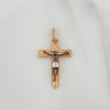 Dije Cruz Cristo Milagroso De Buga 1.6 g / 2.7 cm Tres Oros  18K
