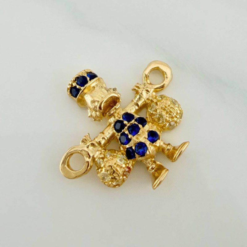 Herraje Pato Bolsa Dinero 1.6gr / 1.7cm / Oro Amarillo 18K %