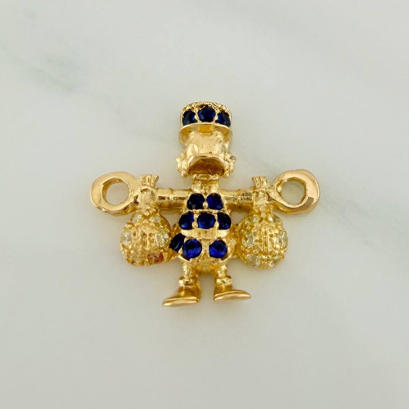 Herraje Pato Bolsa Dinero 1.6gr / 1.7cm / Oro Amarillo 18K %