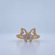 Anillo Butterfly 2.8gr / T7 1/2 / Dos Oros Amarillo Blanco 18K &
