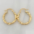 Candongas Milu Rayadas 1.85 g / 2.2 cm Oro Amarillo 18K