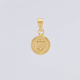 Dije Circulo Letra C 0.4g / 1.5cm Oro Amarillo 18K