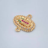 Herraje Virgen De Guadalupe 1.4gr / 1.5cm / Oro Amarillo 18K &