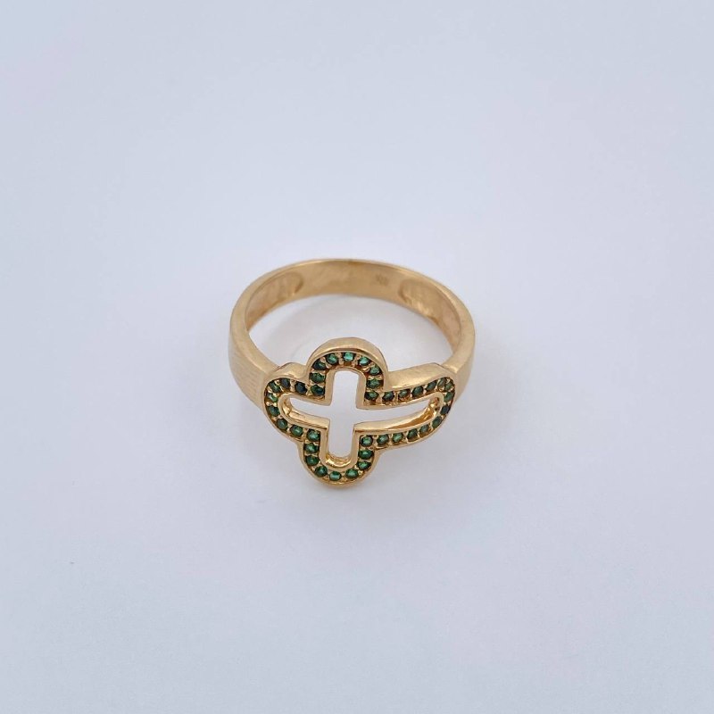 Anillo Silueta Cruz 3.25gr / T6 3/4 / Oro 18K &