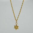 Set Cadena Lazo + Dije Estrella De David / 1,2 gr / 45 cm Oro Amarillo 18K