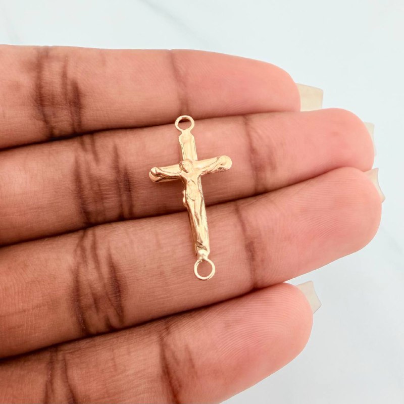 Herraje Cruz Cristo 0.9gr / 2.6cm / Oro Amarillo 18K %