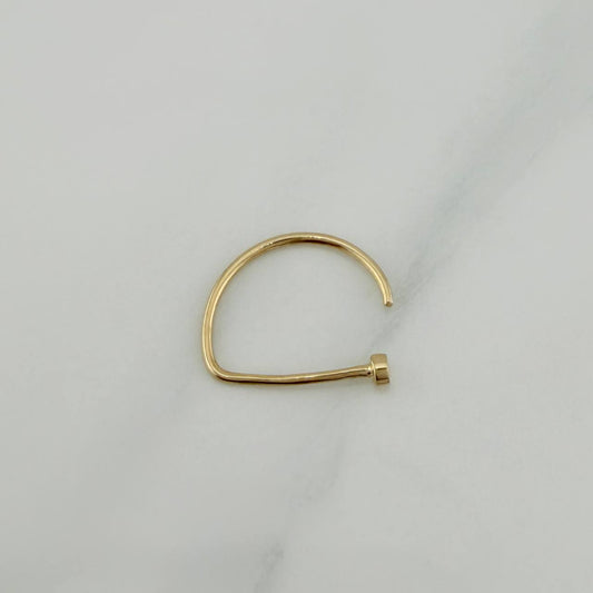 Piercing Medio Aro 0.35 g / 1 cm Oro Amarillo 18K
