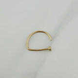 Piercing Medio Aro 0.35 g / 1 cm Oro Amarillo 18K