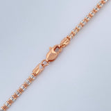 Cadena Ice 12.85gr / 61.3cm / 2.3mm Dos Oros Blanco Rosa +4 14K Italy %