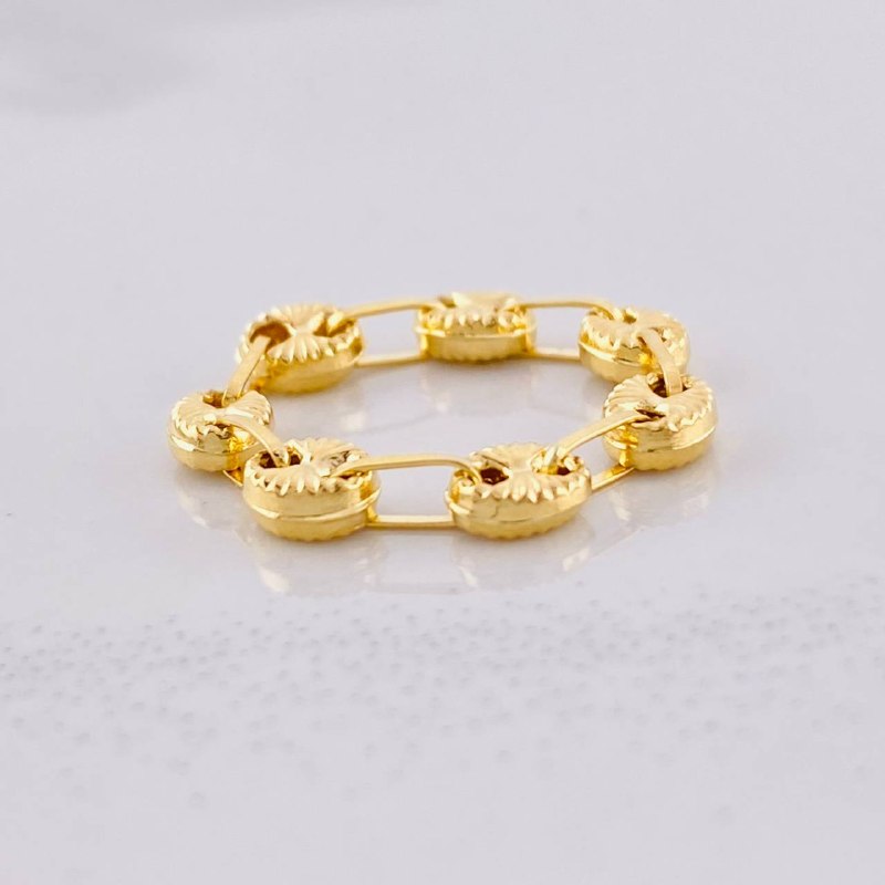 Anillo GC Diamantado 0.75g / T4 Oro Amarillo 18K