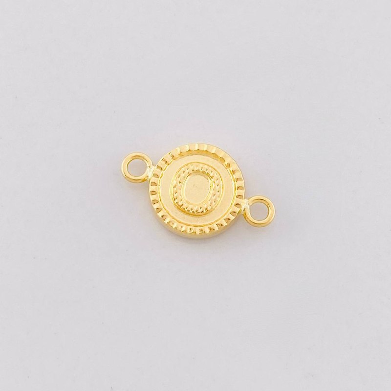 Herraje Circulo Letra O 0.6g / 1.7cm Oro Amarillo 18K