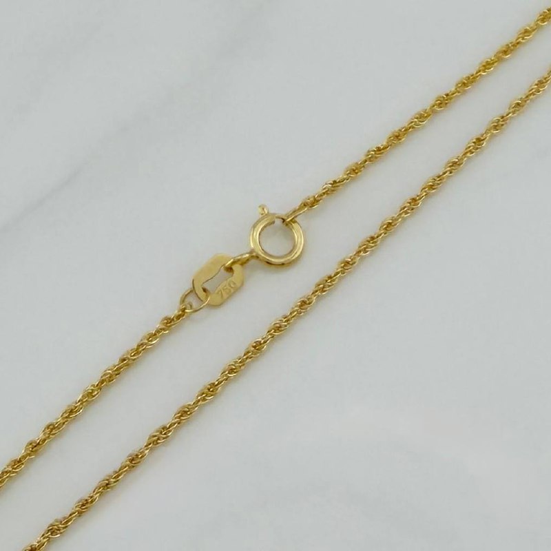 Set Cadena Lazo + Dije Corazón / 1,3 gr / 45 cm Oro Amarillo 18K