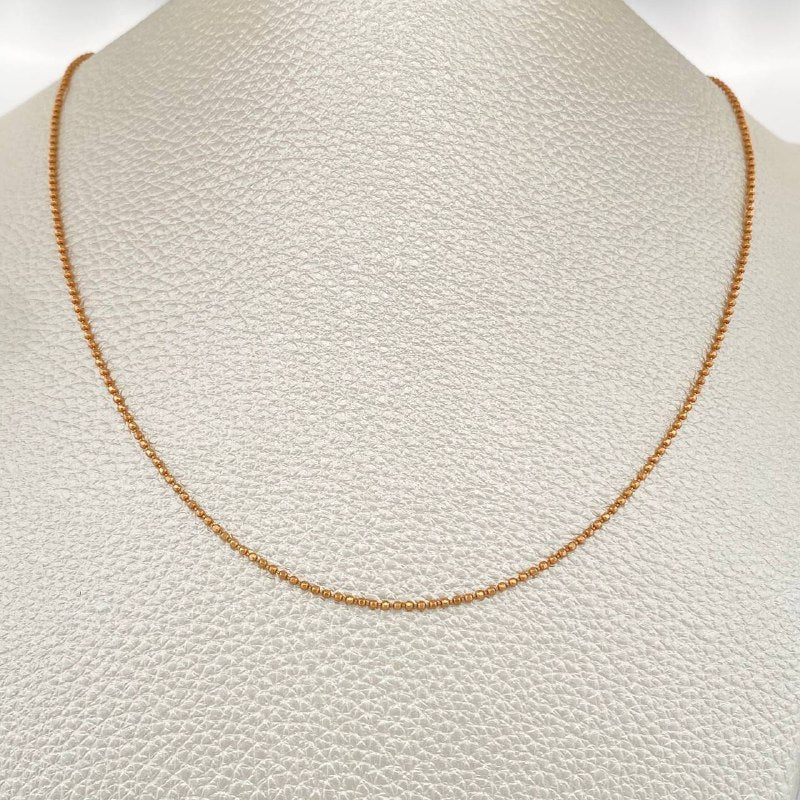 Cadena Militar 3.35gr / 60cm / Oro Rosa +3 18K %