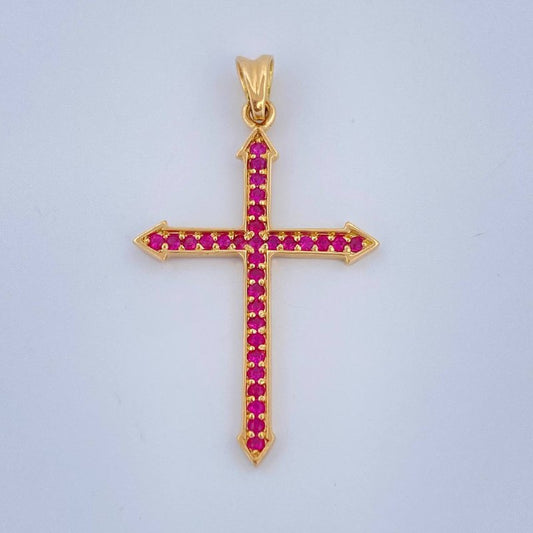 Dije Cruz Flecha 1.1gr / 3.1cm / Oro Amarillo 18K &