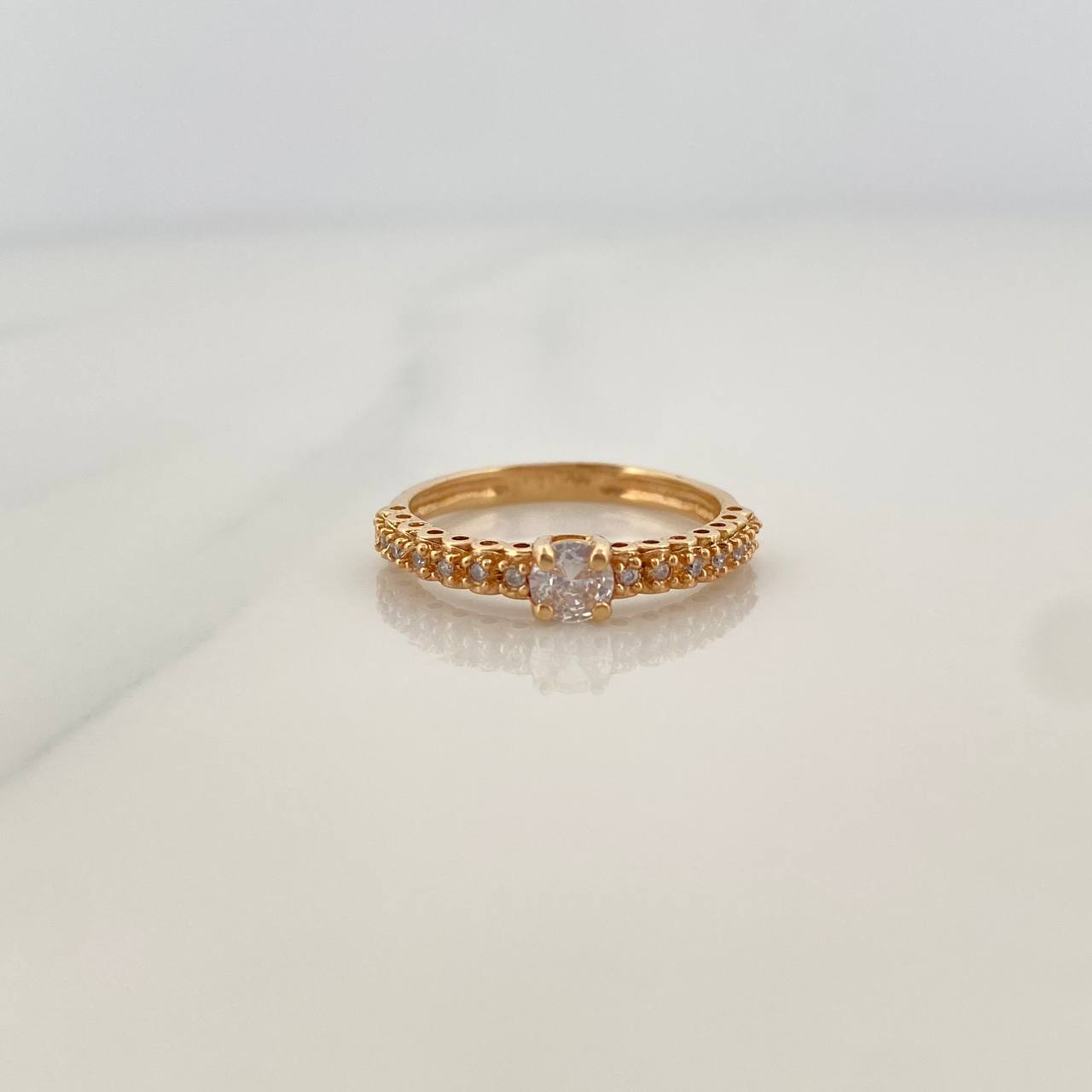 Anillo Solitario Churumbela 2gr / T5 3/4 / 2cm / Oro Amarillo 18K $