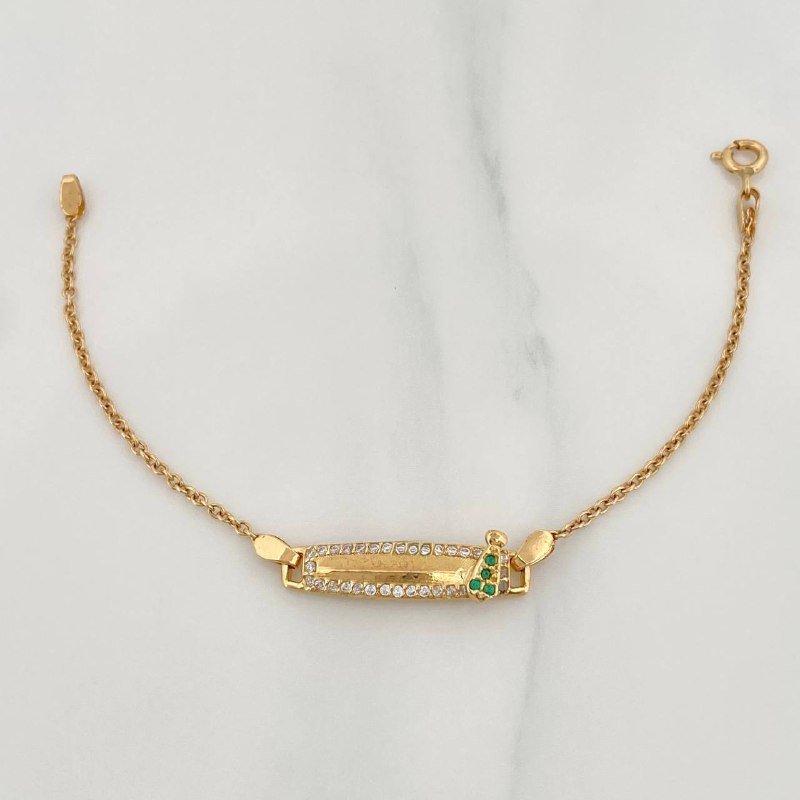 Pulso Bebé Placa Aro Seguido 3 g / 13.8 cm / 1.55 mm Oro Amarillo 18K