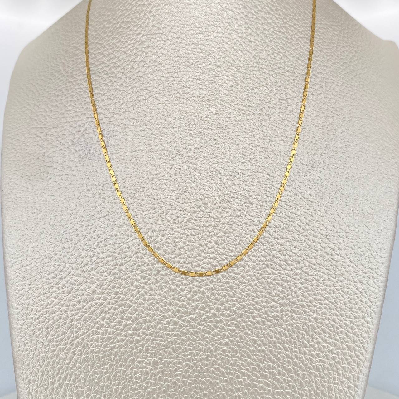 Cadena Escalera Plana 1.15 g / 50.2 cm / 1 mm Oro Amarillo 18K
