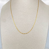 Cadena Escalera Plana 1.15 g / 50.2 cm / 1 mm Oro Amarillo 18K